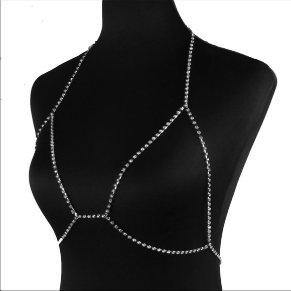 4 for $25 SALE!!!! Rhinestone Body Necklace Bra - Picture 6 of 8
